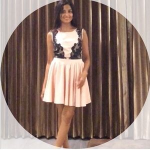 Pretty Pink Pale Easter Black Lace dress XXS Size 00